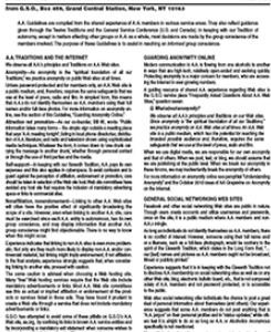 A.A. Guidelines On Internet
